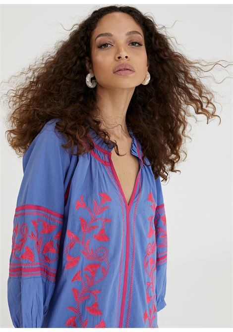 Caftano lungo con ricamo LOLA CASADEMUNT | LS2416061AZUL ELETRICO